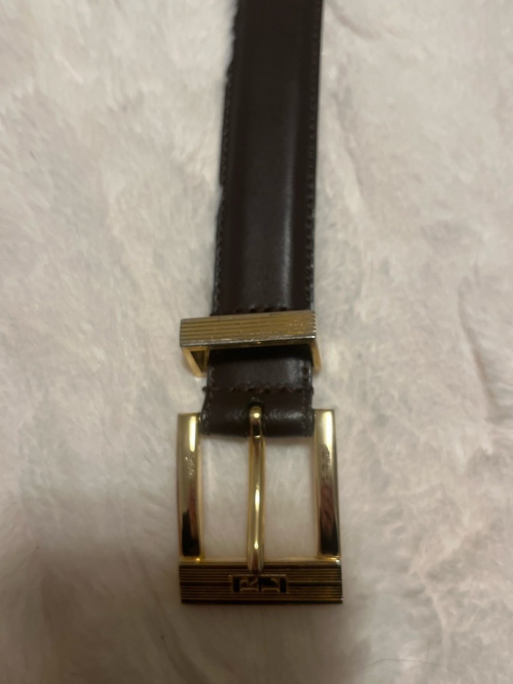 Vintage Ralph Lauren chocolate brown leather belt